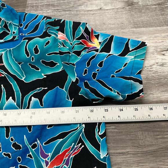 Vintage Y2K Hilo Hattie Floral AOP Mens L Short Sleeve Button Up Hawaiian Shirt - Picture 6 of 8
